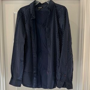 Express Blue and White Lightweight Shirt Jacket